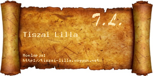 Tiszai Lilla névjegykártya